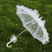 白色蕾丝伞公主洋伞婚礼，婚纱女拍照摄影道具装饰成人花边伞新娘伞