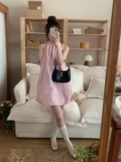 chan custom粉色连衣裙女夏季甜美减龄宽松显瘦无袖背心娃娃裙子