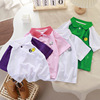 儿童polo衫韩版夏季休闲衬衫男女童短袖单件纯色短袖t恤童装