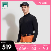 fila斐乐男子长袖polo衫2023夏简约(夏简约)高尔夫运动针织上衣