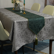 桌布北欧现代轻奢圆桌布布艺高档中式茶几台布定制长方形餐桌布
