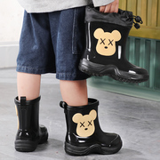 日韩卡通儿童雨靴轻便环保材质男童女童水鞋加绒加棉水靴防滑胶鞋