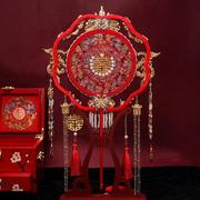 中式团扇新娘秀禾结婚扇diy材料包喜古风扇子，婚礼服出嫁手工成品