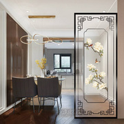 新中式艺术玻璃屏风客厅入户玄关，隔断磨砂透光订制现代钢化卫生间