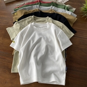 人手一件的基本款~男童8色螺纹棉短袖T恤 110-170中大童男童圆领