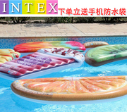 INTEX浮排水上浮床成人儿童游泳充气床网红拍照水排浮垫加厚