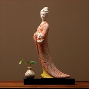 客厅陶瓷人物艺术品摆件中国风古典美女高档瓷雕工艺品电视柜