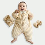 婴儿棉衣套装加厚新生儿，冬季3-6-12个月，加厚宝宝连体外出抱衣睡袋