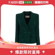 香港直邮alexandrevauthier女士，深色绿色羊毛，西装外套