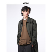 xiein写映2023ss设计师男装，军绿单排扣中长拉链款风衣