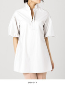 日单高端女装夏款灯笼，袖7分袖长款t恤22241