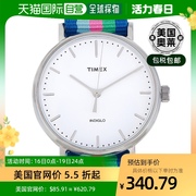 timexfairfield白色表盘手表，tw2p91700多美国奥莱直发