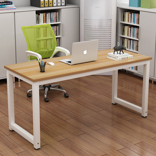 简易电脑桌台式桌家用钢木书桌写字台学习桌子现代简约电脑办公桌