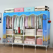 钢管布衣柜(布衣柜)简易衣柜，加粗加固加厚棉布，简约现代经济型三人家庭衣柜