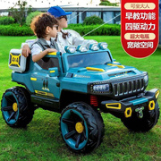 儿童电动越野车小孩自驾遥控电动车可坐人坦克500宝宝电动童车