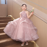 儿童礼服公主裙2024春女童钢琴演出服，主持人轻奢小众高端走秀