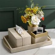 餐巾纸盒家用客厅轻奢纸巾盒新中式高端设计感抽纸盒套装o.
