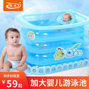 新生婴儿游泳池家用充气幼儿童，宝宝洗澡桶，加厚折叠室内小孩戏水池
