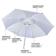 钓鱼伞2米万向防j晒伞黑胶防雨伞2.2米折叠垂钓伞遮阳伞防紫外线