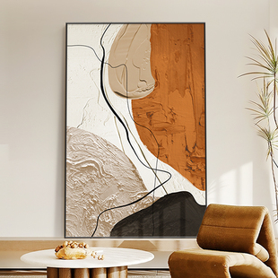 抽象艺术客厅装饰画现代轻奢玄关挂画沙发背景墙落地画高级感油画