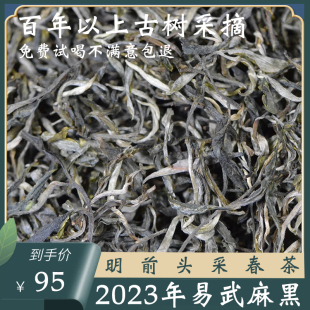 普洱茶散茶生茶2023年易武麻(易武麻)黑古树，早春茶500g份散装