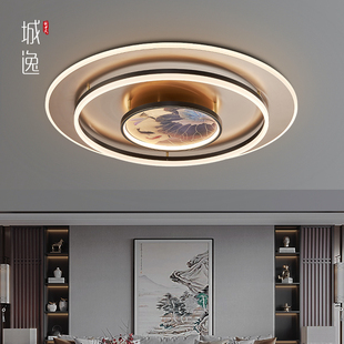 新中式全铜雕刻吸顶灯客厅简约中国风禅意，书房茶室卧室高端大气