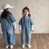 韩国进口婴幼童装时尚休闲连身裤春秋中性穿搭半袖牛仔连体裤
