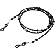 复古款coser单品链子黑色，眼镜挂链串珠眼镜，绳挂脖式挂绳链挂脖