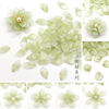 20颗水沫橄绿系列仿岫玉，琉璃花瓣树叶子diy古风，汉服发簪手工材料