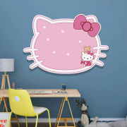 HelloKitty女孩儿童房间布置卧室床头墙面贴纸装饰品磁性涂鸦画板