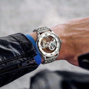 瑞士冠琴手表男士全自动双面镂空机械表防水夜光时尚简约国潮腕表