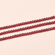 天然酒红石榴石散珠子diy水晶饰品材料小颗粒串珠2.3mm