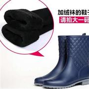 女士雨鞋防滑韩国中筒防水耐磨加厚胶鞋时尚款外穿雨靴大码水鞋