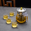 304不锈钢茶杯泡茶壶带过滤单壶茶具玻璃壶茶壶防爆耐高温花茶壶