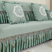 雪尼尔沙发垫四季通用防滑高档坐垫2024贵妃全包欧式沙发套罩