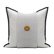 现代简约新中式布料，拼接靠垫样板房沙发玉佩抱枕，酒店飘窗靠包软包