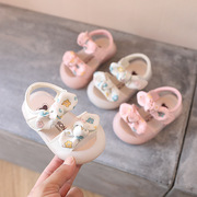 2022夏女宝宝凉鞋1一2-3岁小童公主透气防滑软底婴儿学步凉鞋