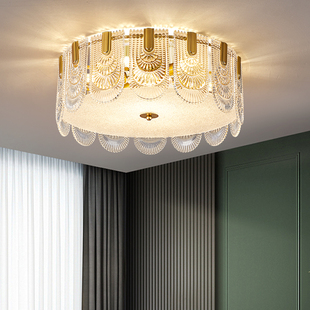 法式轻奢主卧室吸顶灯现代简约水晶创意房间灯网红客厅餐厅灯具