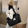 大容量防水短途旅行包女手提行李袋衣物包健身(包健身)干湿分离纯色收纳包