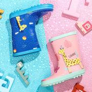 宝宝雨鞋中筒韩版儿童雨靴防滑男童女童公主四季通用卡通耐磨水鞋