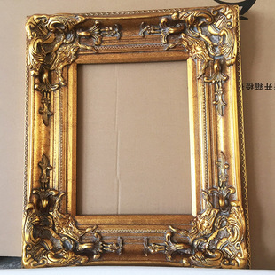 欧式实木角花框定制油画金色做旧油画画框宽度13cm厚度5cm
