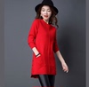 大红色毛衣女(毛衣女)套头，宽松中长款韩版冬季本命年红色，针织衫女秋冬打底