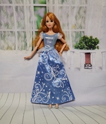 30cm高迪士尼娃娃的衣服公主裙服装配件6分娃娃服饰大裙子礼服