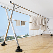 折叠晾衣架落地室内家用阳台，卧室室外不锈钢，凉伸缩式杆晒被子神器