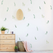 北欧森系ins墙贴清新绿植 蕨类水彩植物墙贴纸北欧清新背景墙装饰