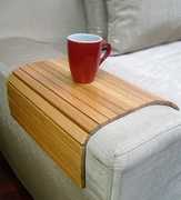  竹简式 实木 沙发扶手垫 橡木杯垫 隔热垫 魔术垫 北欧