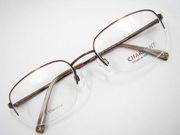 Charmant夏蒙纯钛眼镜架CH8166 咖啡色镜框眼镜框大框男士半框轻
