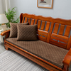亚麻坐垫实木沙发坐垫子，35d45d加硬海绵，坐垫四季通用防滑可拆洗