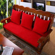 实木红木质沙发坐垫四季加厚座垫海绵靠背中式防滑椅垫可拆洗