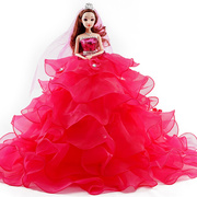 大婚纱洋娃娃女孩房间橱窗，装饰玩具可爱长裙公主关节娃娃